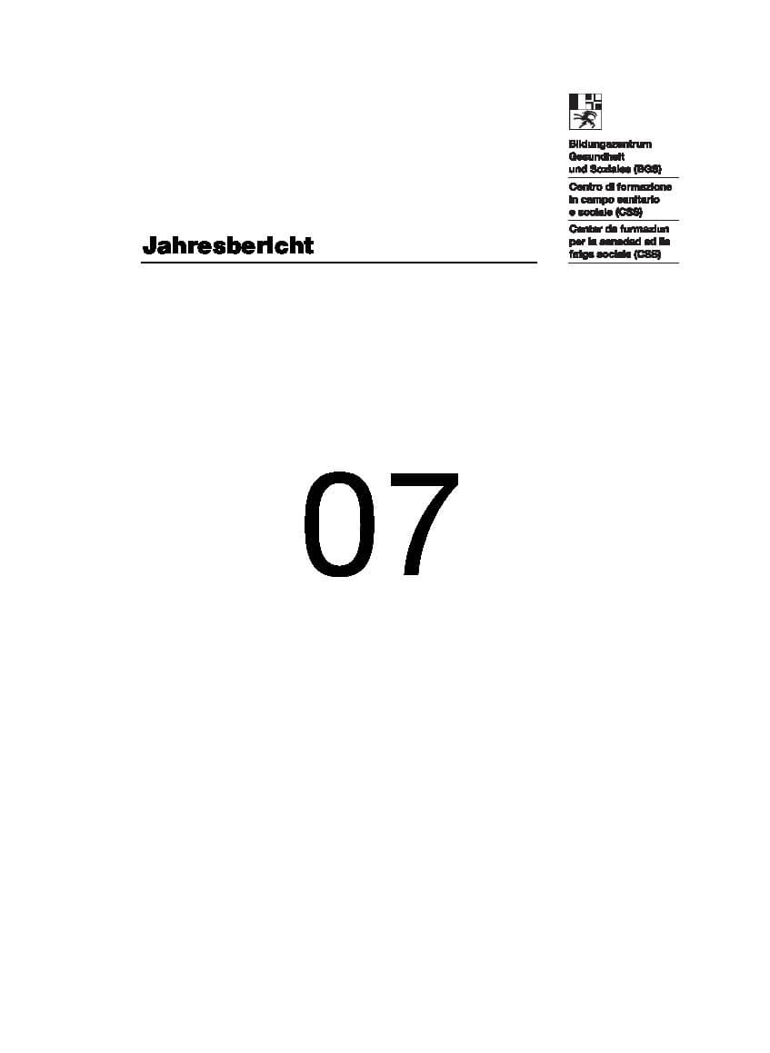 Jahresbericht 2007